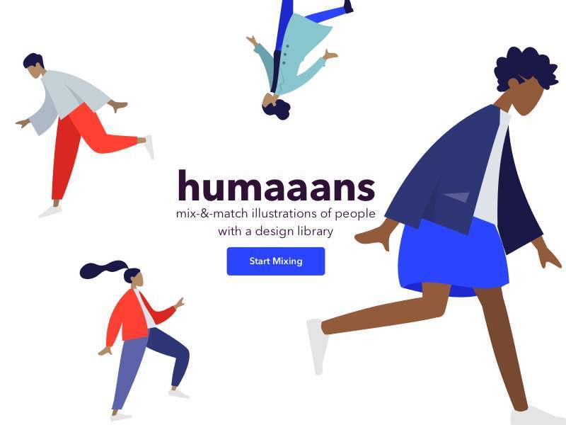 Humaaans简约加载插画插件