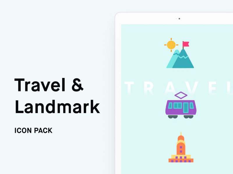 96个旅游类型icon图标