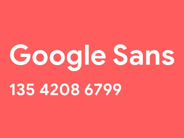 免费可商用英文数字字体Google Sans