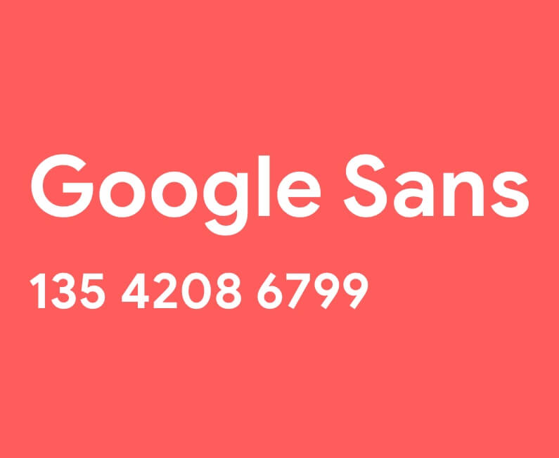 google sans font thum 01 - 价格数字类字体-Google Sans Font-电商、金融类App常用好看可免费商用英文数字字体