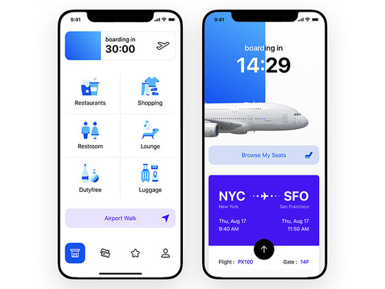 机场管理App应用ui套件包