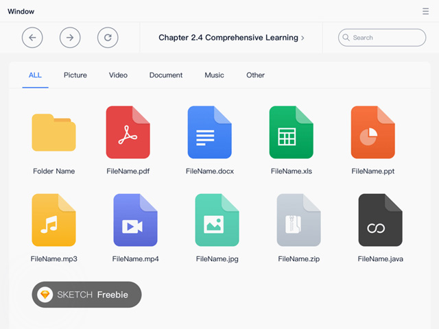 10个文件类型图标Sketch格式