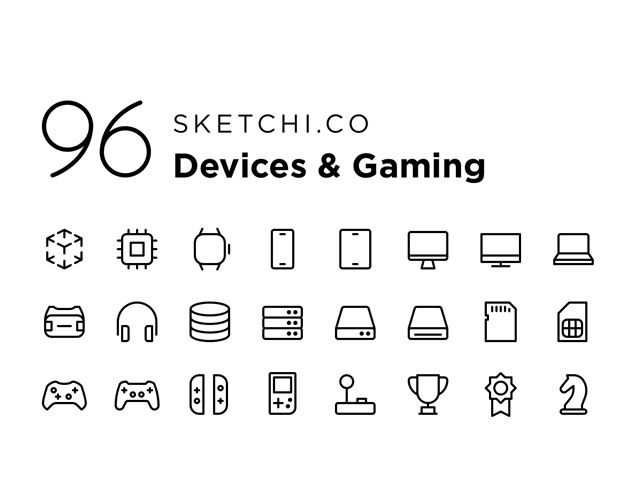 96个电子设备交互icon