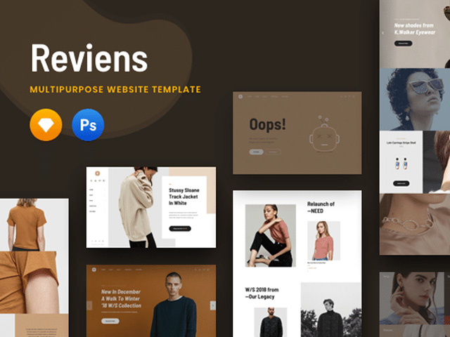 时尚时装行业电商官网网页