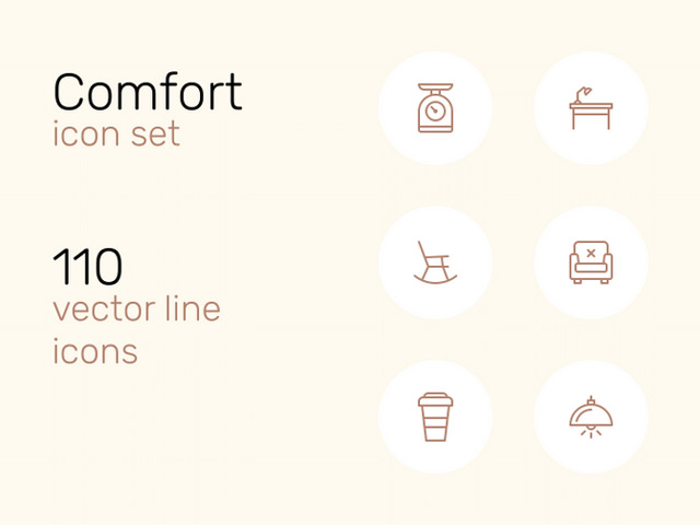 110个休闲家具场景主题icon