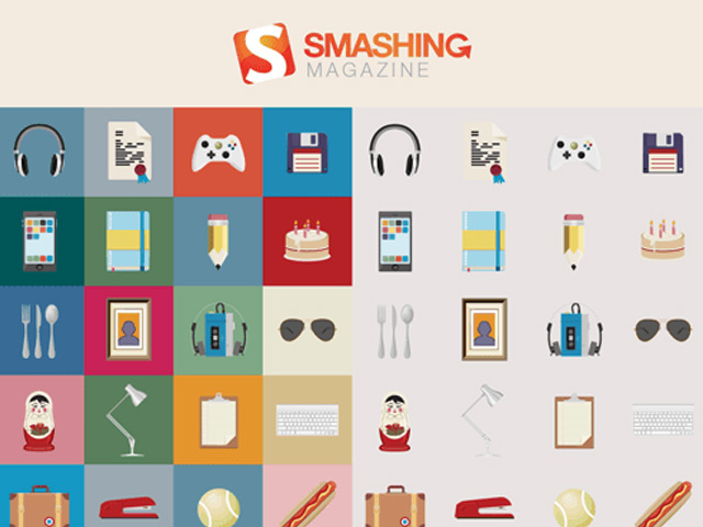 128枚经典扁平风格icon