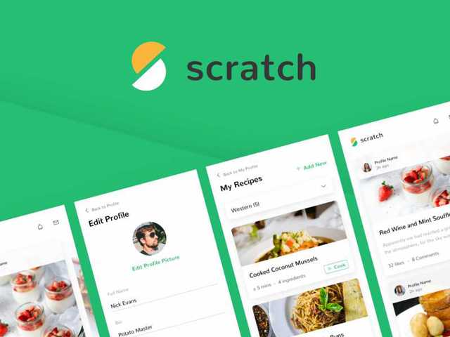 美食展示网站app设计套件