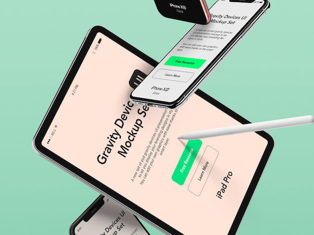 iPhone Xs和iPad Pro设备样机