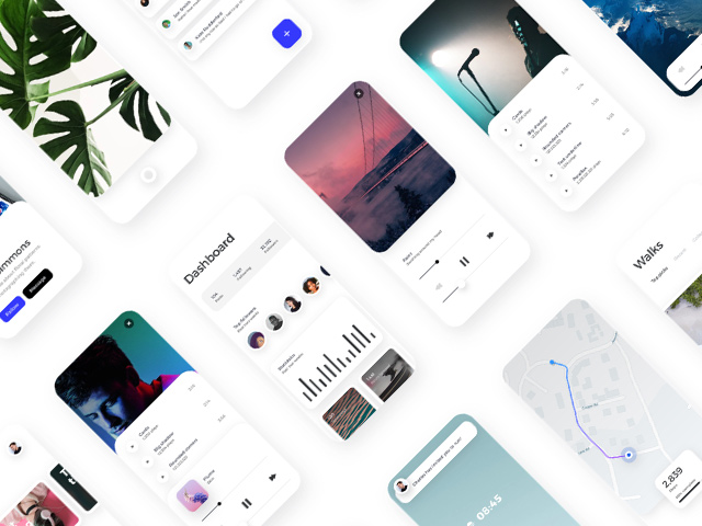 清新简约风格的一组UIkits