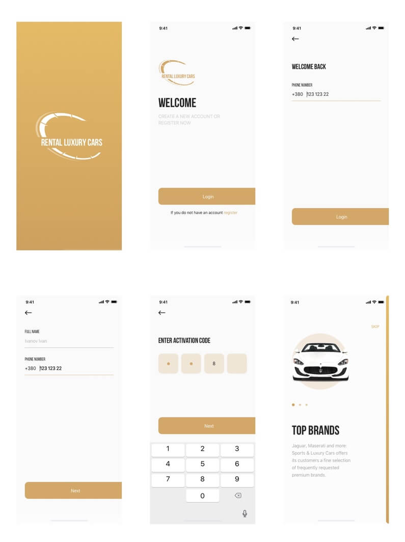 租车行业App Uikts套件