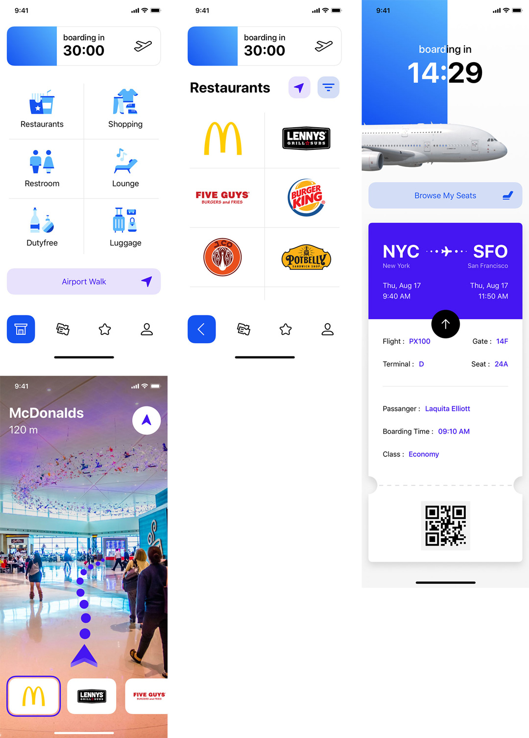 机场管理App应用ui套件包