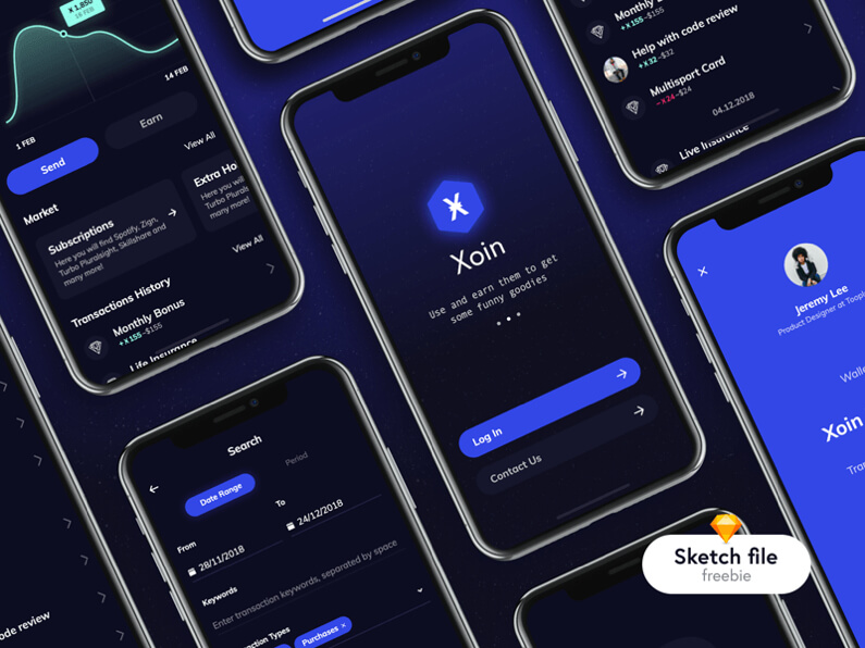 金融钱包App设计UI Kit套件