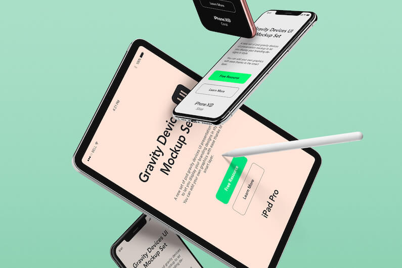 iPhone Xs和iPad Pro设备样机